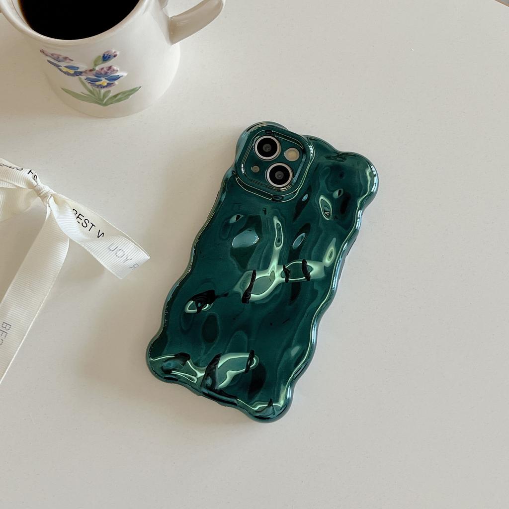 Solid Color Bubble Case for iPhone16Pro Max Mobile Phone Case Apple 17 New 14/13 Electroplating Advanced Sense