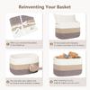 Wäschekorb mit großem Fassungsvermögen 15x10x9 Zoll Aufbewahrungskorb NEU Aufbewahrungsbehälter für Regale Wäsche