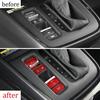 Red For Honda CRV CR-V -2024 Aluminum Console Gear Shift Button Cover Trim