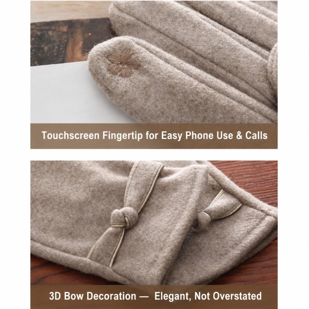 Thickened Imitation Cashmere Gloves Windproof Touch Screen Gloves for Winter Use