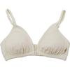 Soft and Comfortable Bra In a Organic Size [Organic Garden] Front-hook Bare-knit, Cotton, M, Off-white.