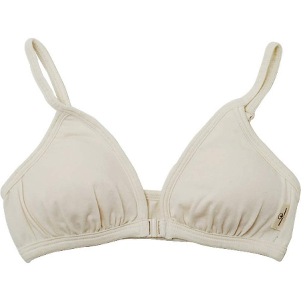 

Soft and comfortable bra in a organic size [Organic Garden] front-hook bare-knit, cotton, M, off-white.