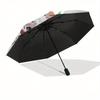Disney Villains Disney Automatic Open/Close Fashion umbrella - Cute Umbrella with Cute Design, Portable 3-Fold Compact Umbrella for Men & Wo