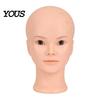 Wig Styling Display Stand Bald Mannequin Head, Male/Female Hair Model, Professional Cosmetology Head Large Circumference Model for Making, Hat Glasses