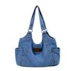 Women's Large Capacity Japanese Style Casual Denim Tote Bag
