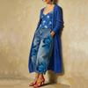 Damenmode Blumenmuster Denim Lässig Weite Beine Hose Hohe Taille Lockerer Schnitt Bequeme Hose Geeignet für den Alltag