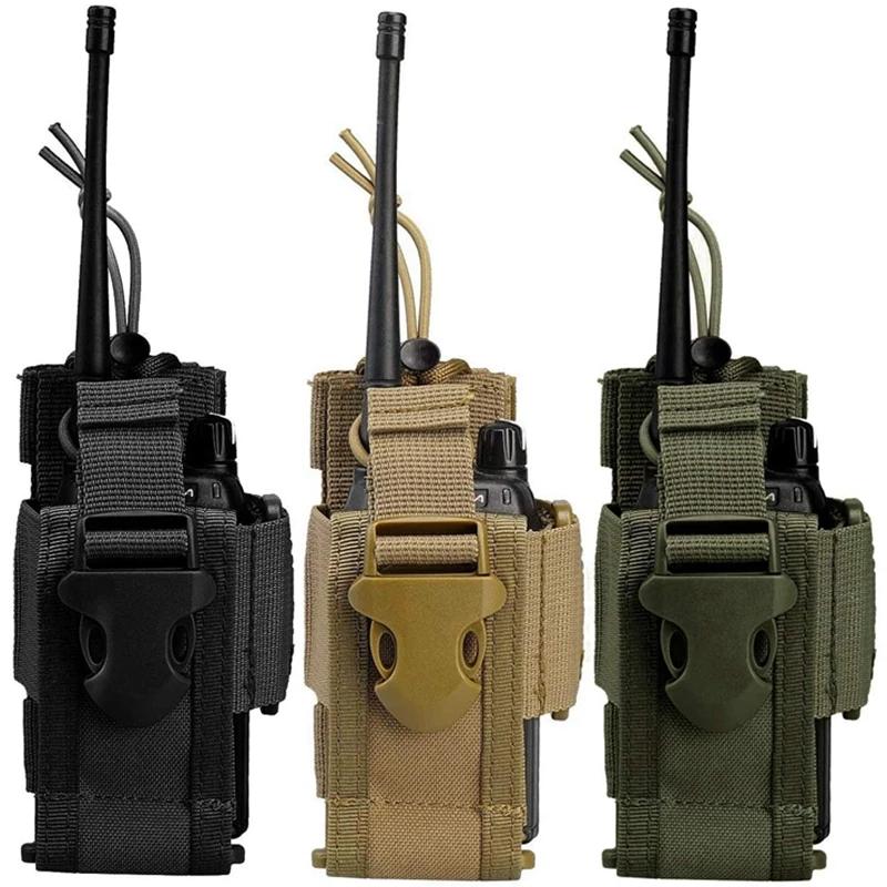 Walkie Talkie Holder Bag Molle Radio Pouch Nylon Waist Pack Pocket Pendant Pouch Hunting Accessories