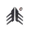 Universal Plastic Rear Window Side Spoiler Splitter For Car And SUVs With Adhesive Installation Enhances Aerodynamic