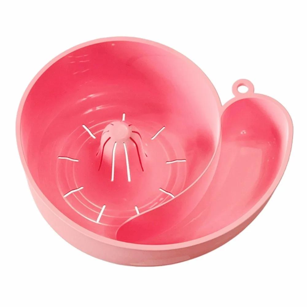Snail Shape Fruit Drainer Basket Automatic Rotation Clean Creative Fruit Storage Basket Food-Grade Reusable Water Filter Bowl