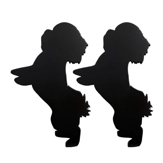 

Щенок Настенное украшение Деревянный силуэт собаки Настенный декор Деревенская табличка с щенком Подарок для любителей собак Декор для стены, двери, окна 2pcs