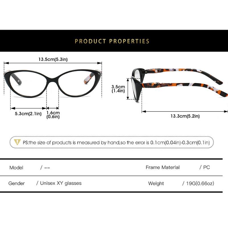 Fashion Cat Eye Print Reading Glasses Photochromic Anti Blue Light Women Hyperopia Eyewear 0 +1.5 +2.5 +3.5