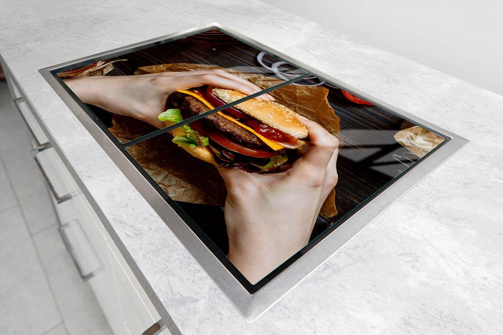 GLAS-KOCHFELD-SCHUTZPLATTE 70x52 HAMBURGER