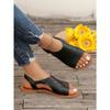 Women's Flat Sandals Women's Spring and Summer New Open Toe Fashion Beach Shoes Low Heel Comfortable Large Size Sandals