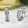 925 Sterling Silver Zircon Buckle Earrings For Women Fashion Exquisite Student Girlfriend Jewelry Accessories Party GiftGood product