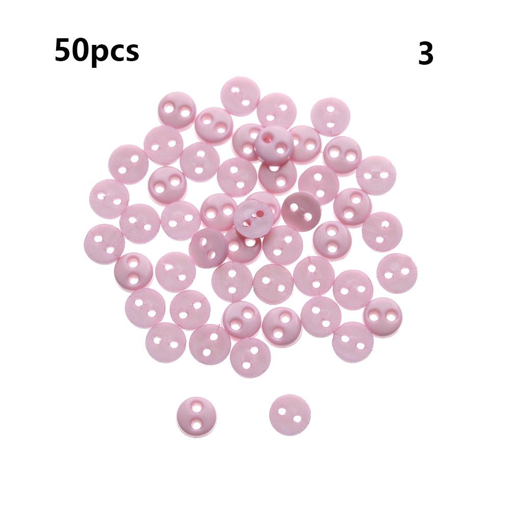 50Pcs 4mm Mini Round Buttons Handmade Doll Clothes Decoration Buckles Candy Color Buttons DIY Doll Clothes Sewing Accessories