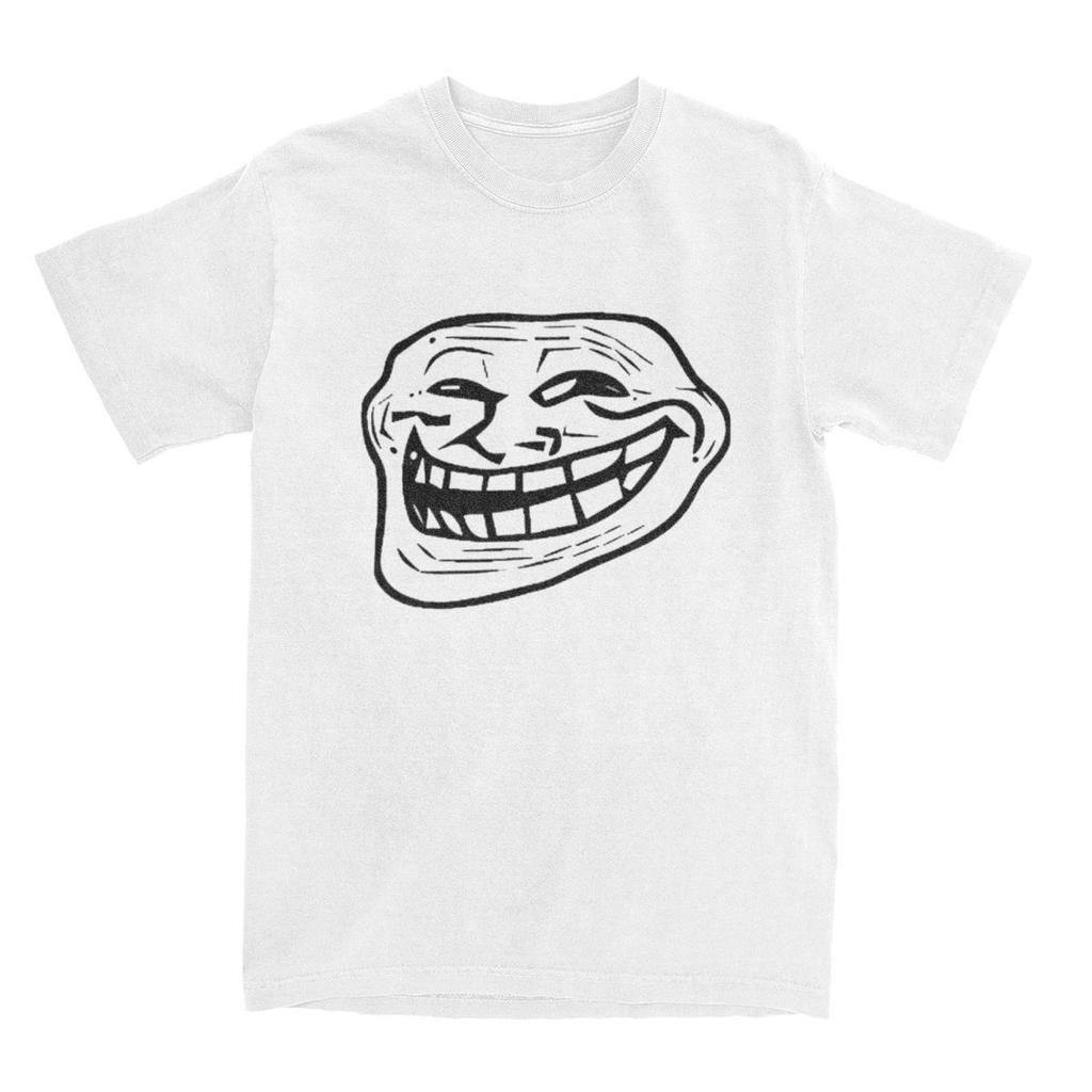 Men Rage Comic Trollfac T Shirts Funny Anime Pure Cotton Top Tees Summer Short Sleeves T Shirt O Neck Fashion Tshirt Plus Size