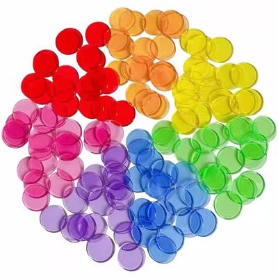 1000/500 PCS Ressources d'Apprentissage Montessori Puces de Comptage Transparentes 19MM Jeux Éducatifs Pour Enfants Fournitures de Classe