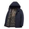 Men's Winter Removable Hat Medium and Long Thermal Cotton-padded Coat Medium and Old Casual Hooded Cotton Thickened Cotton Jacket