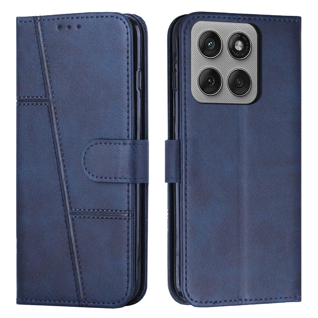 For Motorola Edge 60 Pro 5G Leather Phone Case Foldable Stand Wallet Flip Cover with Strap