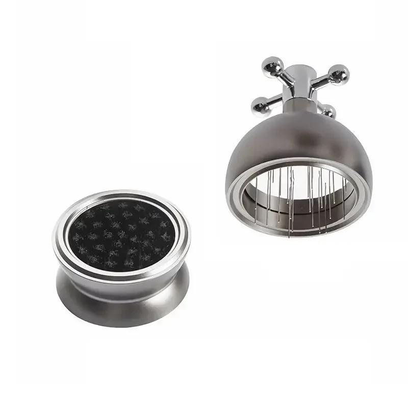 

51/53/58 мм Кофейный темпер-игла Универсальный из нержавеющей стали Перемешиватель кофейного порошка с подставкой Игла для перемешивания эспрессо Инструмент бариста 58mm серый