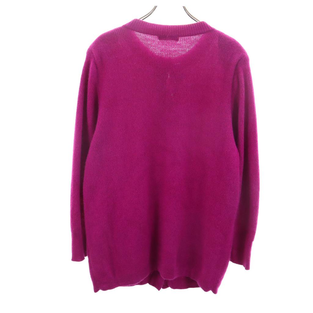 YVES SAINT LAURENT 90s Old Long sleeve knit cardigan M Purple Women Used