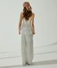 VIKINI VENDER Slush Linen Elastic Waist Wide Pants - White
