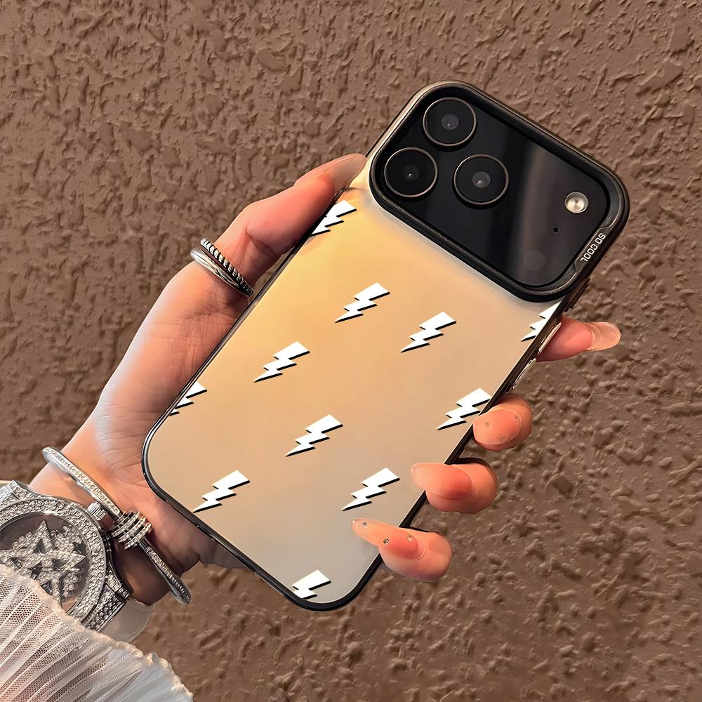 Fashion Flash Pattern Phone Case For iPhone 17 16 15 14 13 12 11 Pro Max Air Matte Laser Aurora Shockproof Funda