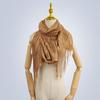 Fashion Tassel Patchwork Women Tulle Shawl V-Neck Cardigans Hollow Summer Scarf Mantilla Lace Veil Party