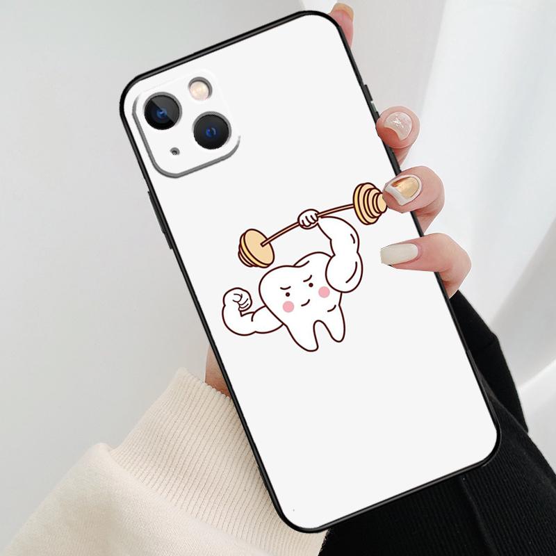 Cute Tooth Dentist Phone Case For iPhone 17 Pro Max 16 15 14 11 12 13 Pro Max mini 15 16 Plus 16e 17 Air Cover