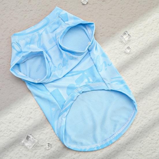 Dog Vest Elastic Slim Fit Breathable Anti-Skipping Ice Silk Cool Feeling Versatile Pet Vest Dust-resistant Pet Clothing