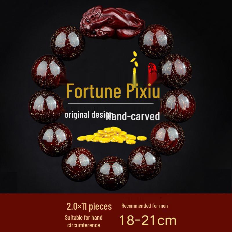 Sandalwood & Indian Rosewood Pixiu Prayer Bracelet for Men & Women
