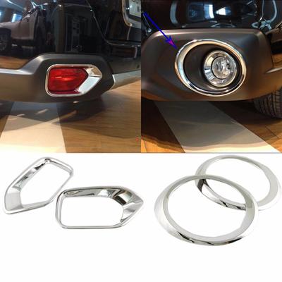 For Subaru Outback 2015 2016 ABS Chromium Styling Car Front and Rear Fog Light Lamp Cover Trim Reflector Garnish Shade Frame