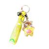 Adorable Soft Rubber Cartoon Oil-bearing Acrylic Bear Keychain Creative Gift