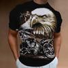 Men's 3D Unicorn & Glowing Stars T-Shirt - Full-Body Black & Golden Print, S
