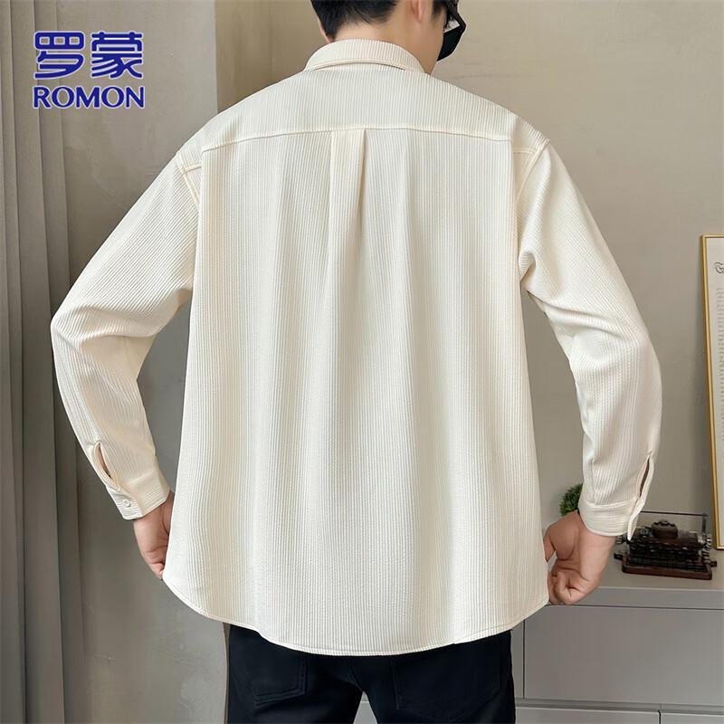 ROMON Men's Long-Sleeve Casual Shirt