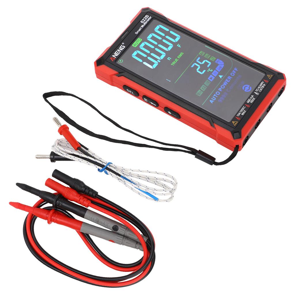 Ohm Amp Volt Meter Digital Multimeter Kit Smart Touch Large Screen Rechargeable High Accuracy Fully Automatic Non Burning Tester