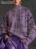 Women's Floral Point Print Wool Coat with Casual Fall Winter