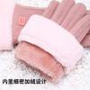 Warm Gloves Women's Velvet Thickened Cold-proof and Warm Cute Student Driving Gloves