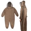 Beekeeping Protective Suit Breathable Bee Suits Smock with Zipper for Beekeepers Light BrownXXL