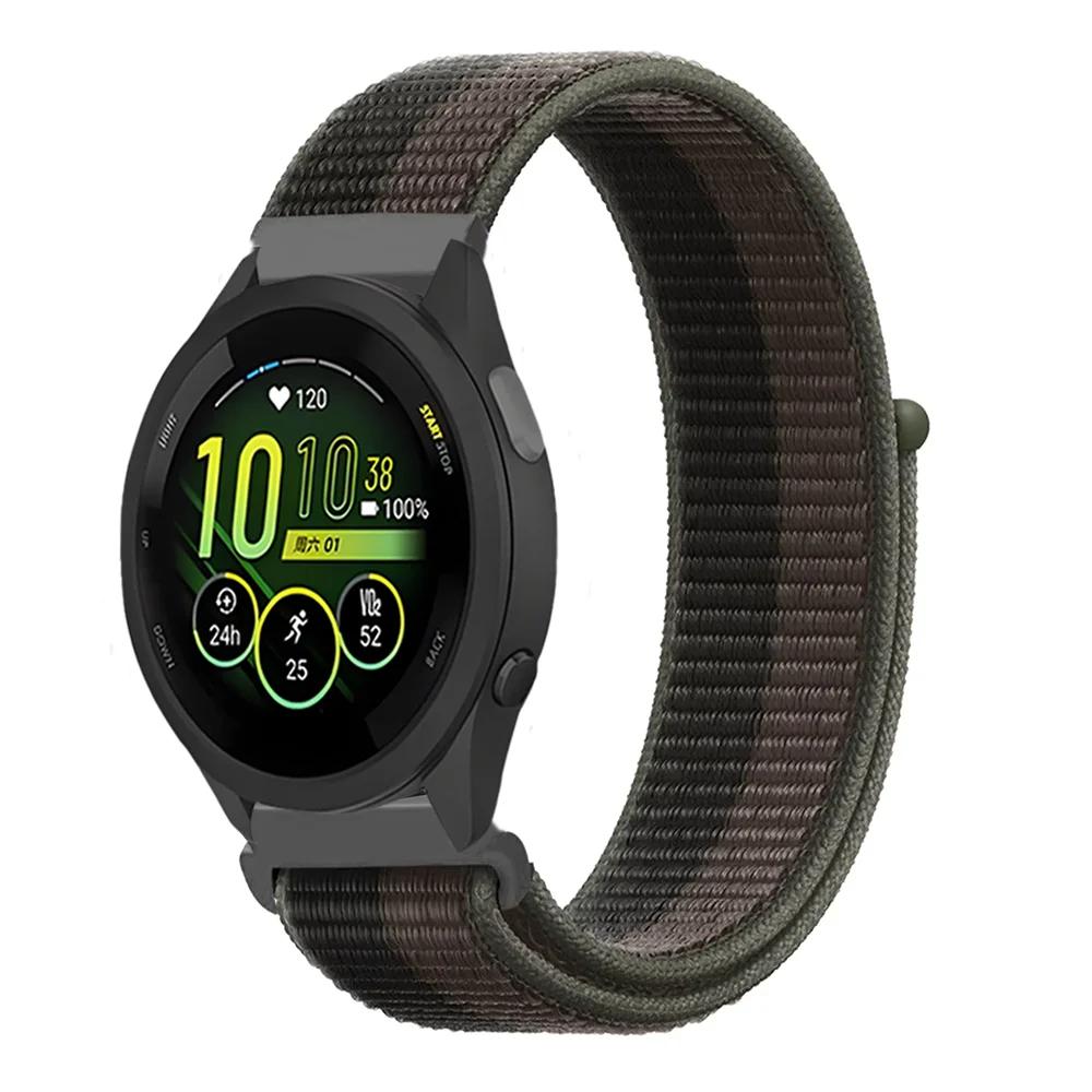 20mm 22mm Pletený nylonový smyčkový řemínek pro Garmin Forerunner 165 55 965 265 255 955 Venu 3 Náramek pro Garmin Active/Vivoactive 5