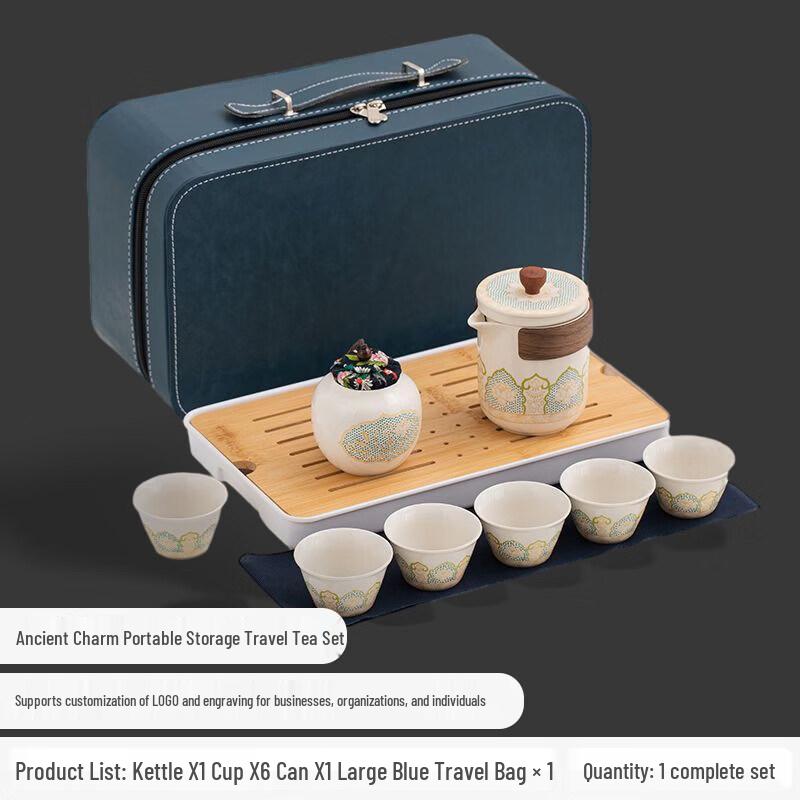 Youluo Portable Ceramic Kung Fu Travel Tea Set