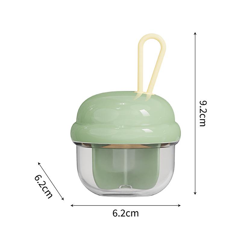 Compact 4-Grid Transparent Pill Box for Outdoor Travel