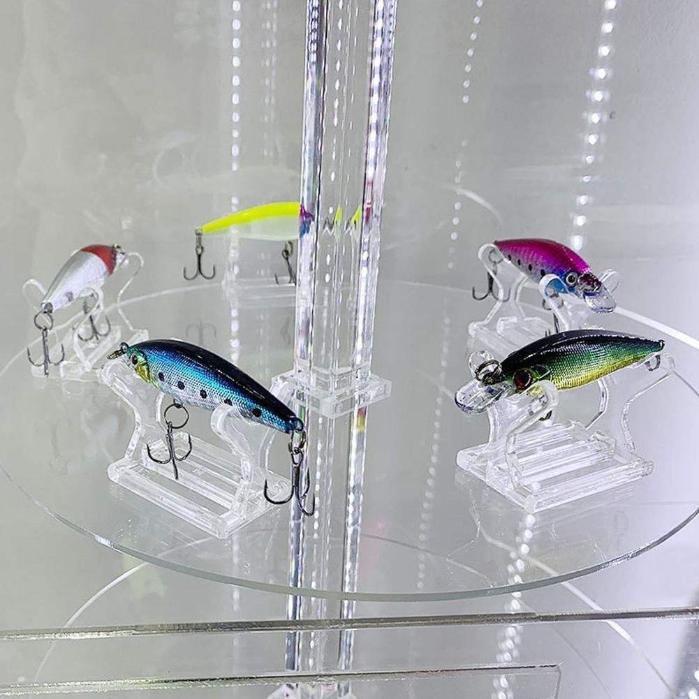 Fishing Lure Acrylic Display Stand Showing Stand Bait Display Shelf Holder Support Rack Storage Decoration For Fishing Store 3Pc