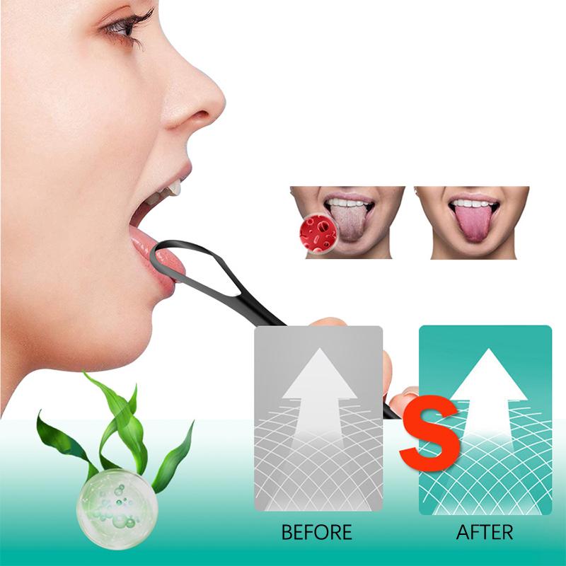 Grattoir à langue Double face en acier inoxydable, nettoyeur de langue buccale, brosse de nettoyage, brosse à dents enduite, outils de soins d'hygiène buccale