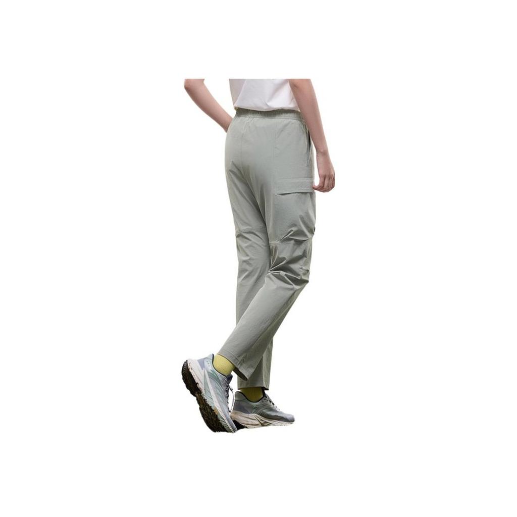 Anta Outdoor Series Casual Simple Solid Color Straight Leg Knitted Sports Pants Women Bottoms Floating-Gray 162526502-1
