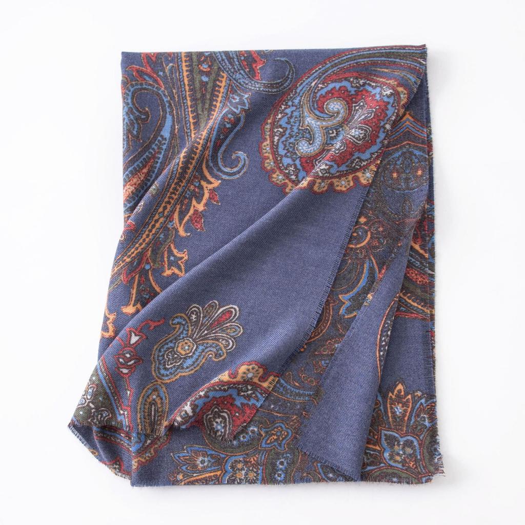 Scarf Autumn and Winter Cashew Print Women's European and American New Imitation Cashmere Shawl Thickened Warm and Cold Proof Scarf