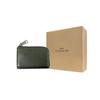 New COACH Card Case Refined Calfskin Card Holder, Wallet Unisex Green CD795G-QBRFT