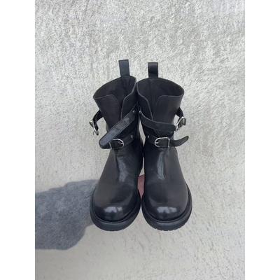 Retro Belt Buckle Short Knight Boots Coarse Heel Western Cowboy Boots Skinny Round Head Locomotive Boots