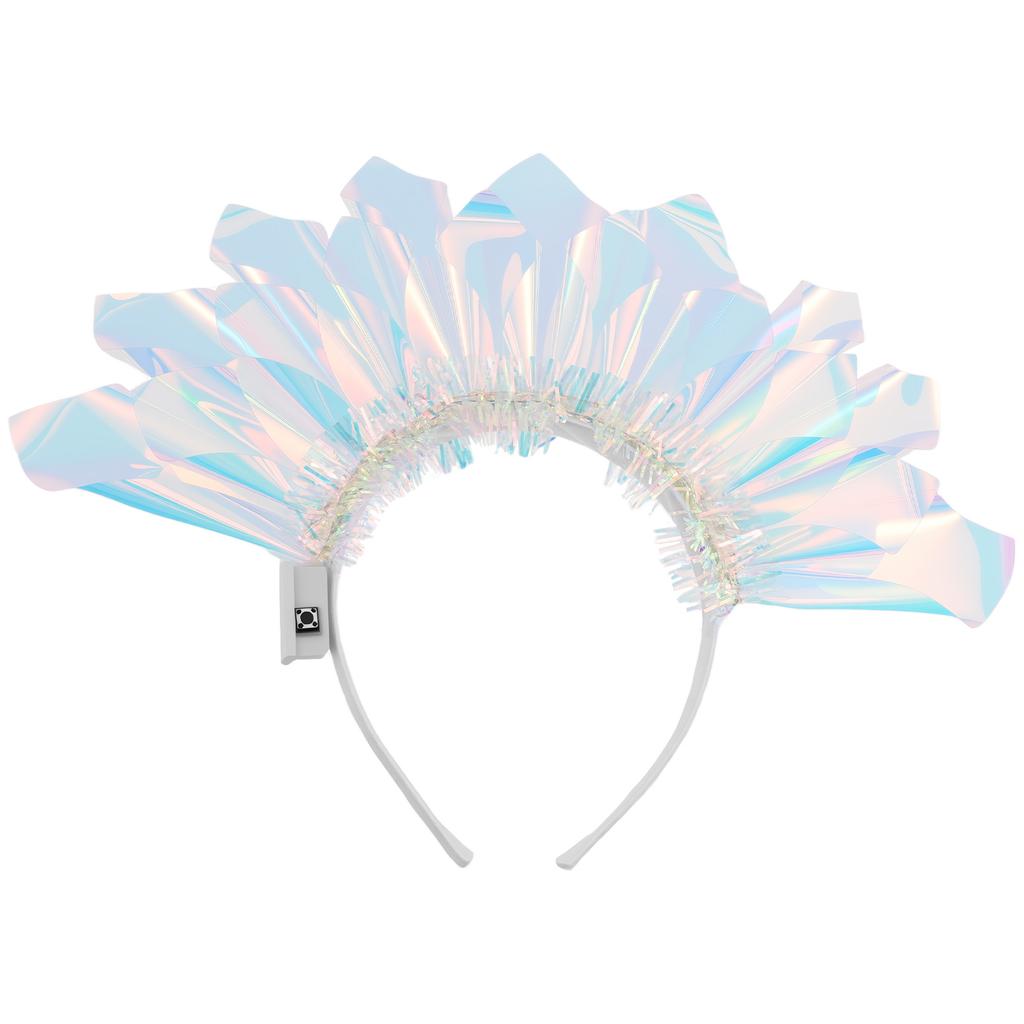 LED Headband Plastic Luminous Hairband 3 Adjustable Mode Light LED Hair Band for Christmas Party Stage Evening Performance Decor