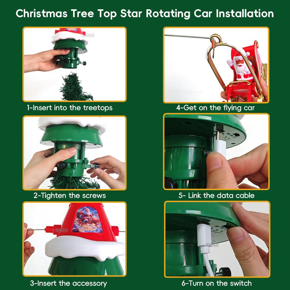 Animovaný vianočný stromčekový vláčik Závesná elektrická vlaková súprava Parný a svetelný expresný vlak Súprava vláčika Santa Clausa Vianočná ozdoba Vláčik